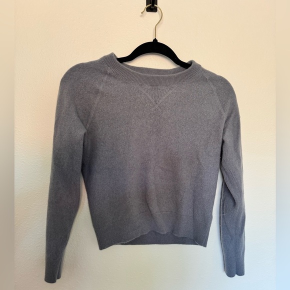 Quince Steel Gray Cashmere Crew Neck Sweater XS/S - Picture 1 of 4